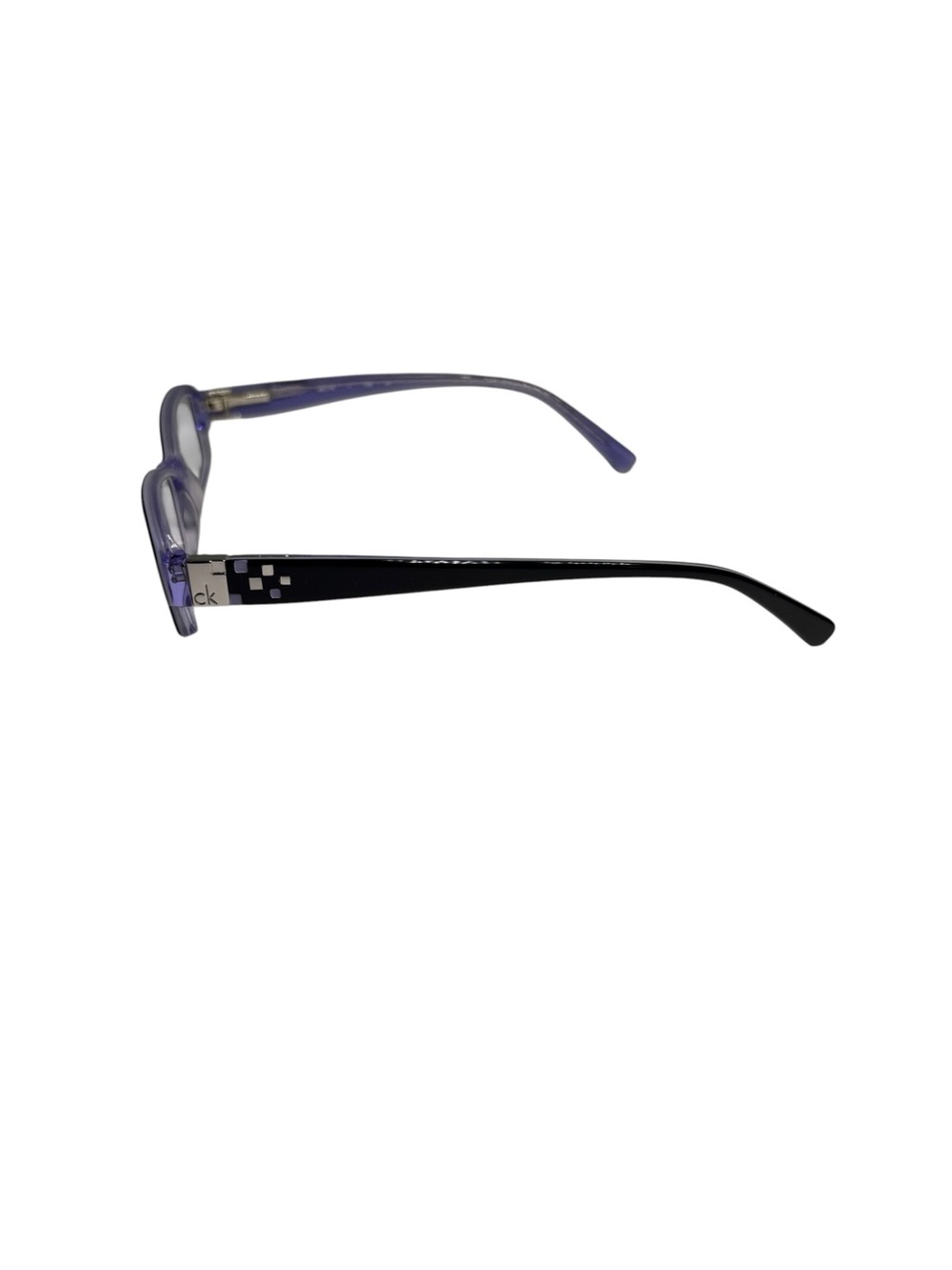Vtg Y2K Calvin Klein Eye Glasses CK5689 008 Black Purple Rectangular 48-16-135 - Picture 3 of 7